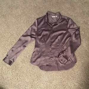 Silky Purple Halogen Women's Button Down